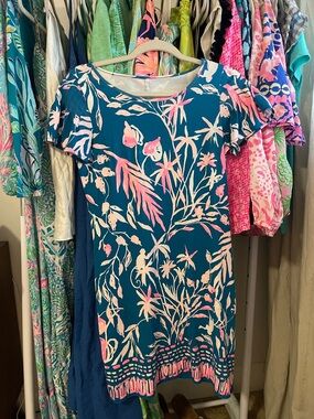 Lilly Pulitzer Teal Dress - 100% Pima Cotton